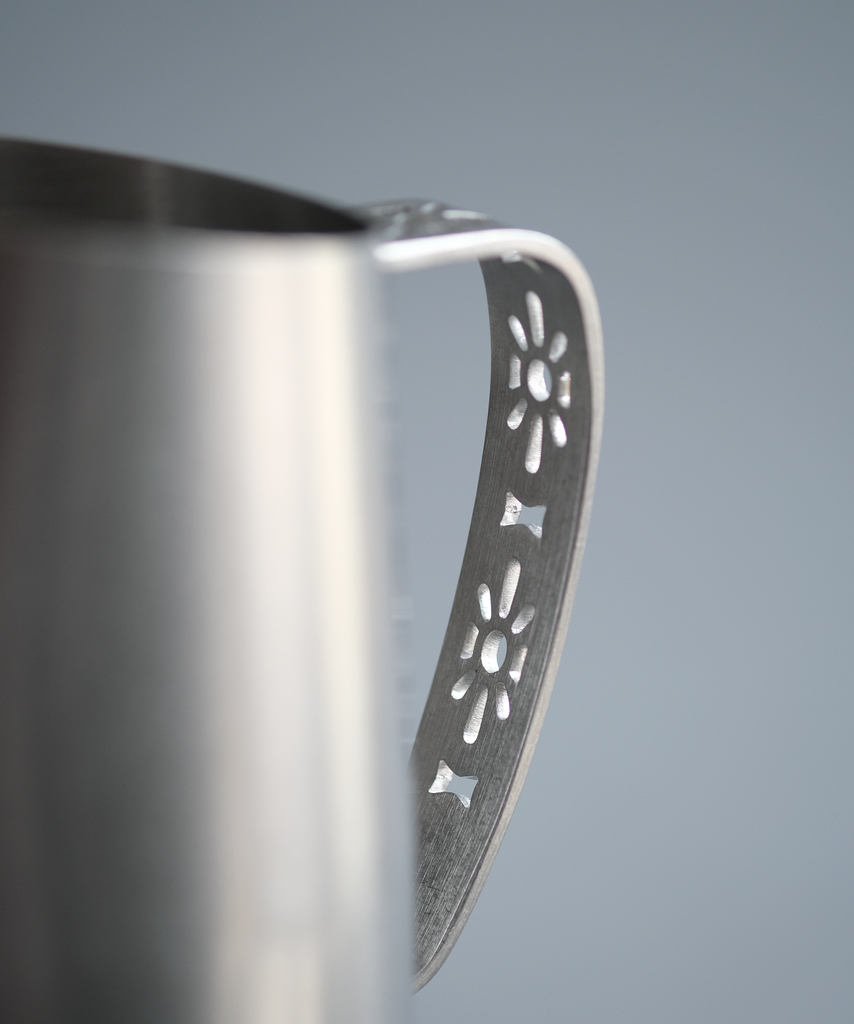 15oz WPM x Lu Daoqiang 15oz Round Spout Pitcher in Textured Steel