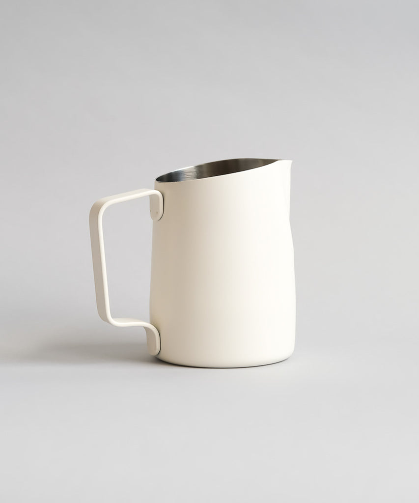 15oz Latte Art Pitcher with Round Spout in Matte White – Slow Pour