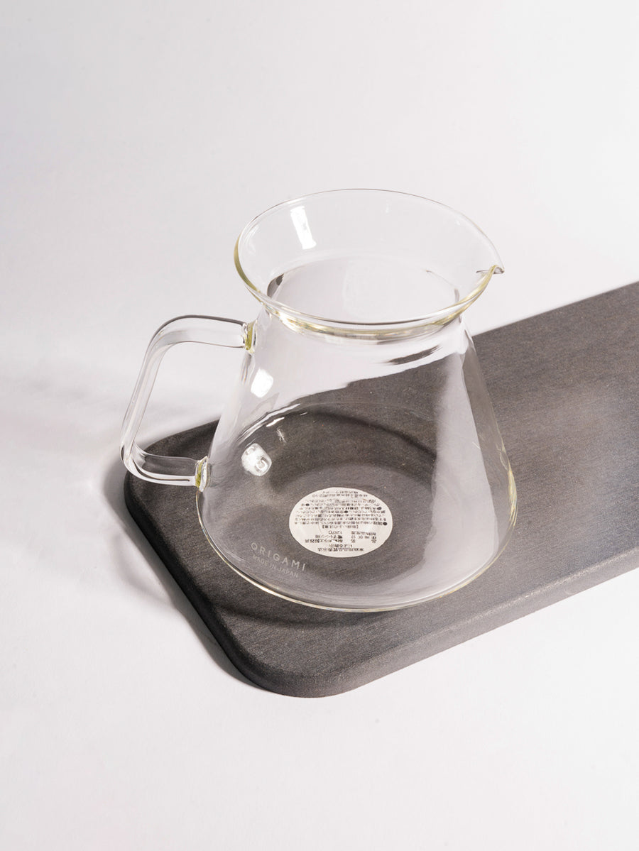 ORIGAMI X HARIO 710ml Glass Carafe – Slow Pour Supply