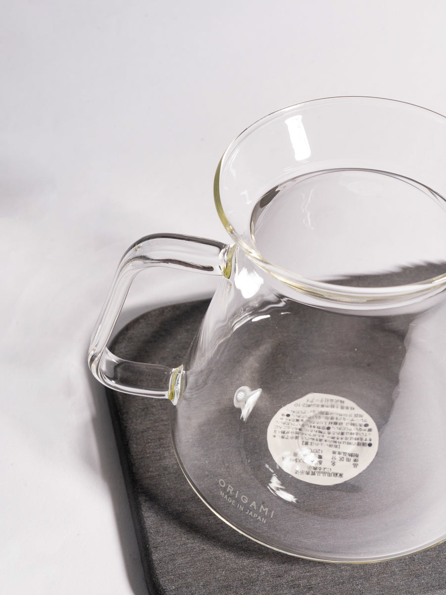 ORIGAMI X HARIO 710ml Glass Carafe – Slow Pour Supply