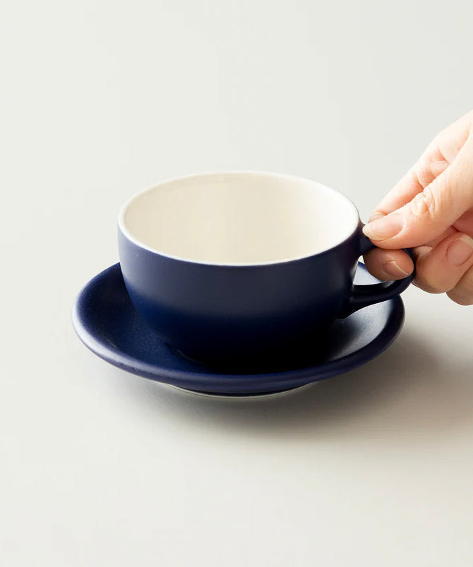 ORIGAMI 8oz Latte Bowl and Saucer Set Matte Pink