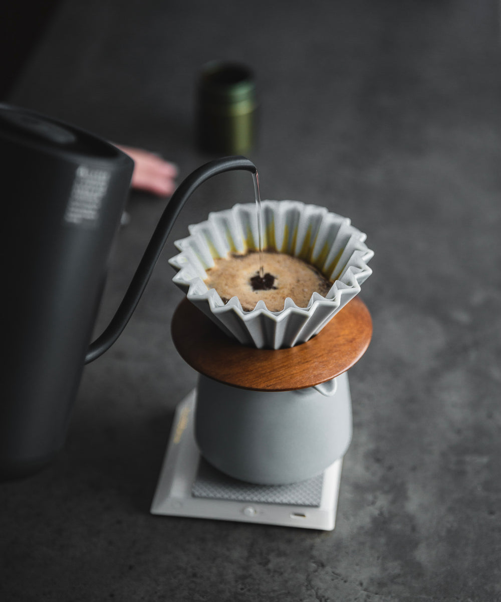 ORIGAMI Brewing Bundle: Small Ceramic Dripper + Filters + Holder