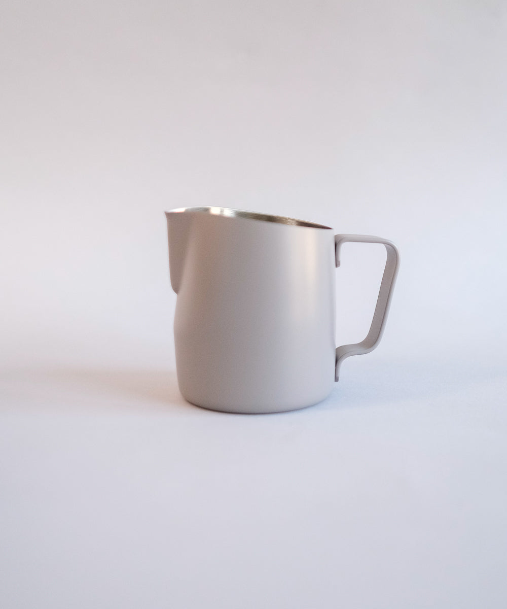 10oz Latte Art Pitcher with Wide Spout in Cinder – Slow Pour Supply
