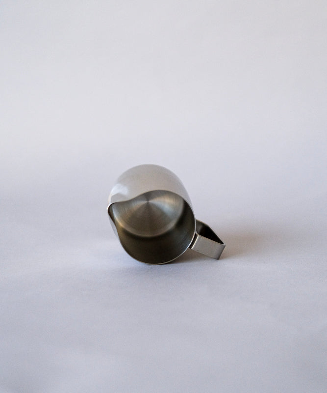 10oz WPM Latte Art Pitcher with Round Spout in Brushed Silver